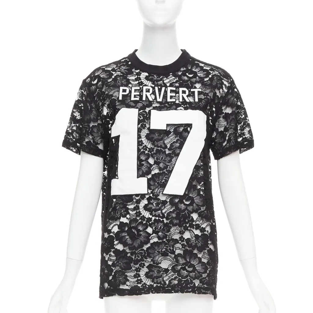 Givenchy Pervert Lace Tee Black Cotton Very good - Front View