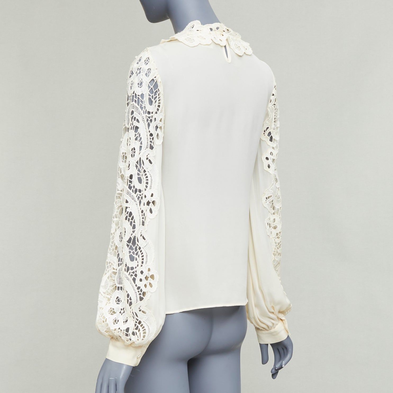 Oscar De La Renta Floral Lace Blouse - Detail 1