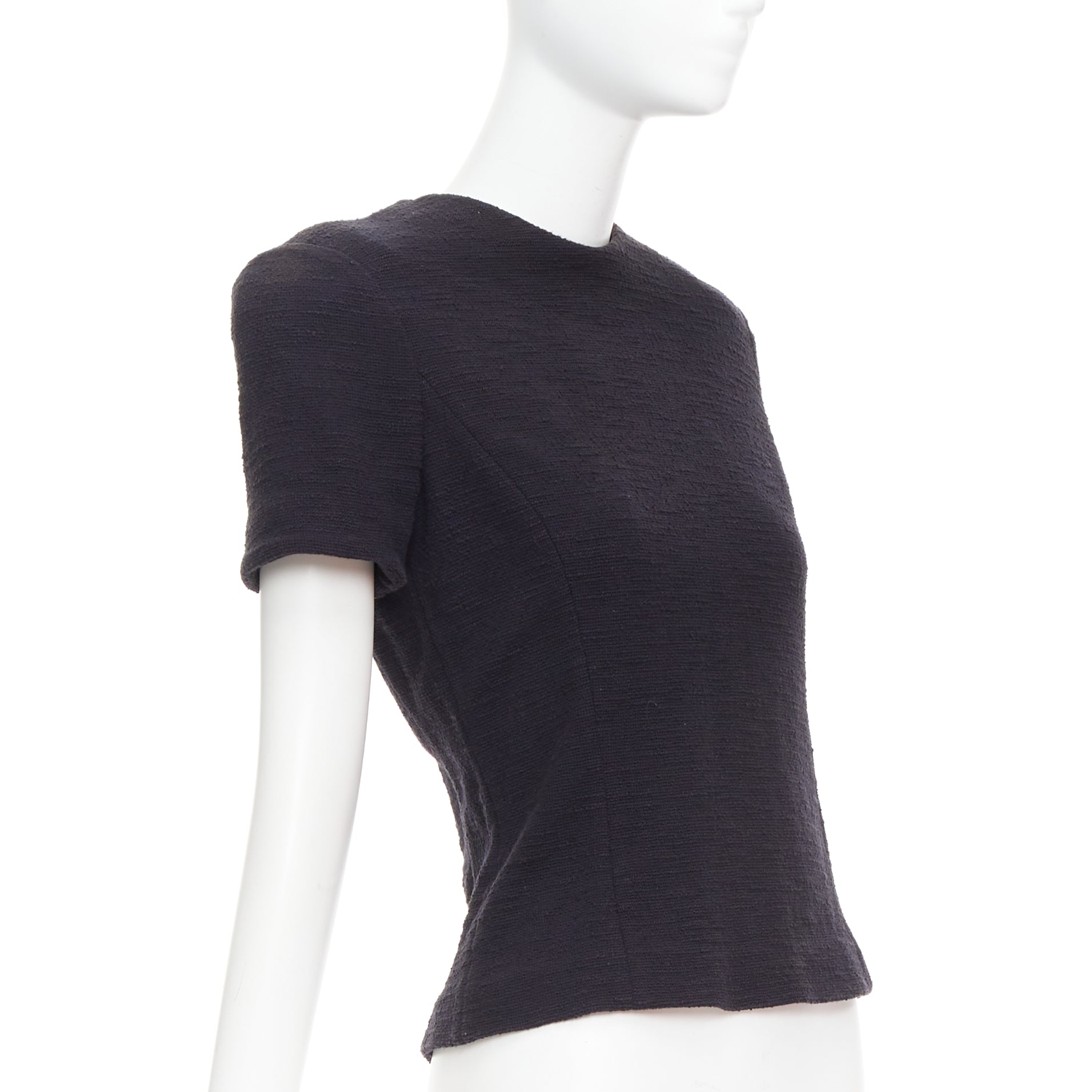 Balmain Tweed Gold Zip Top - Image 6