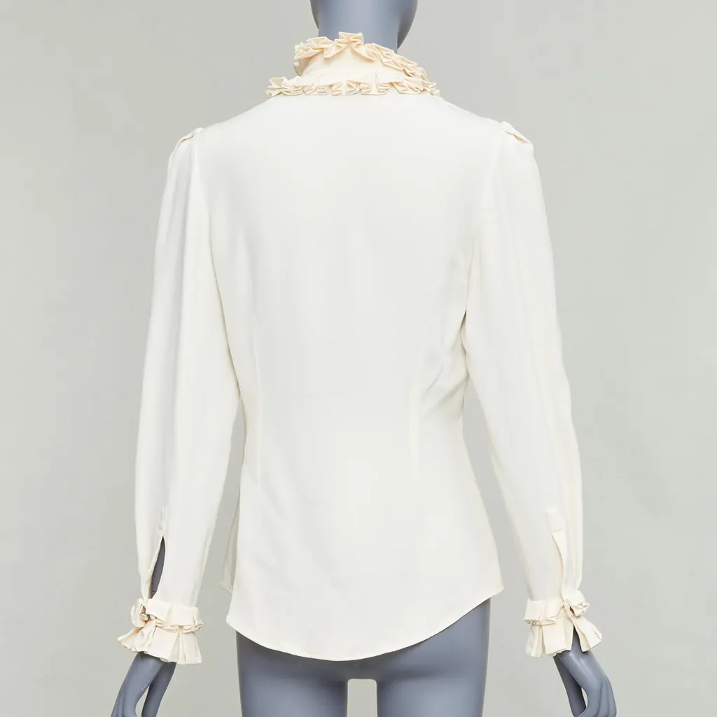 Alexander McQueen Victorian Darted Blouse Beige Silk Very good - Box View