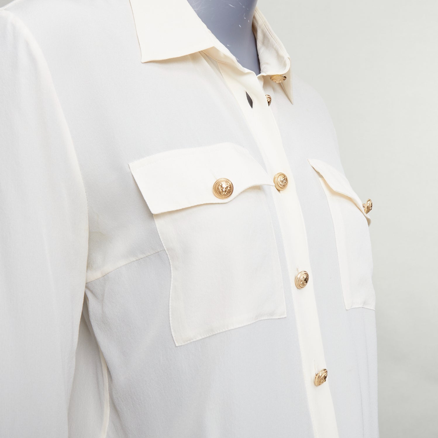 Balmain Gold Button Blouse - Back view