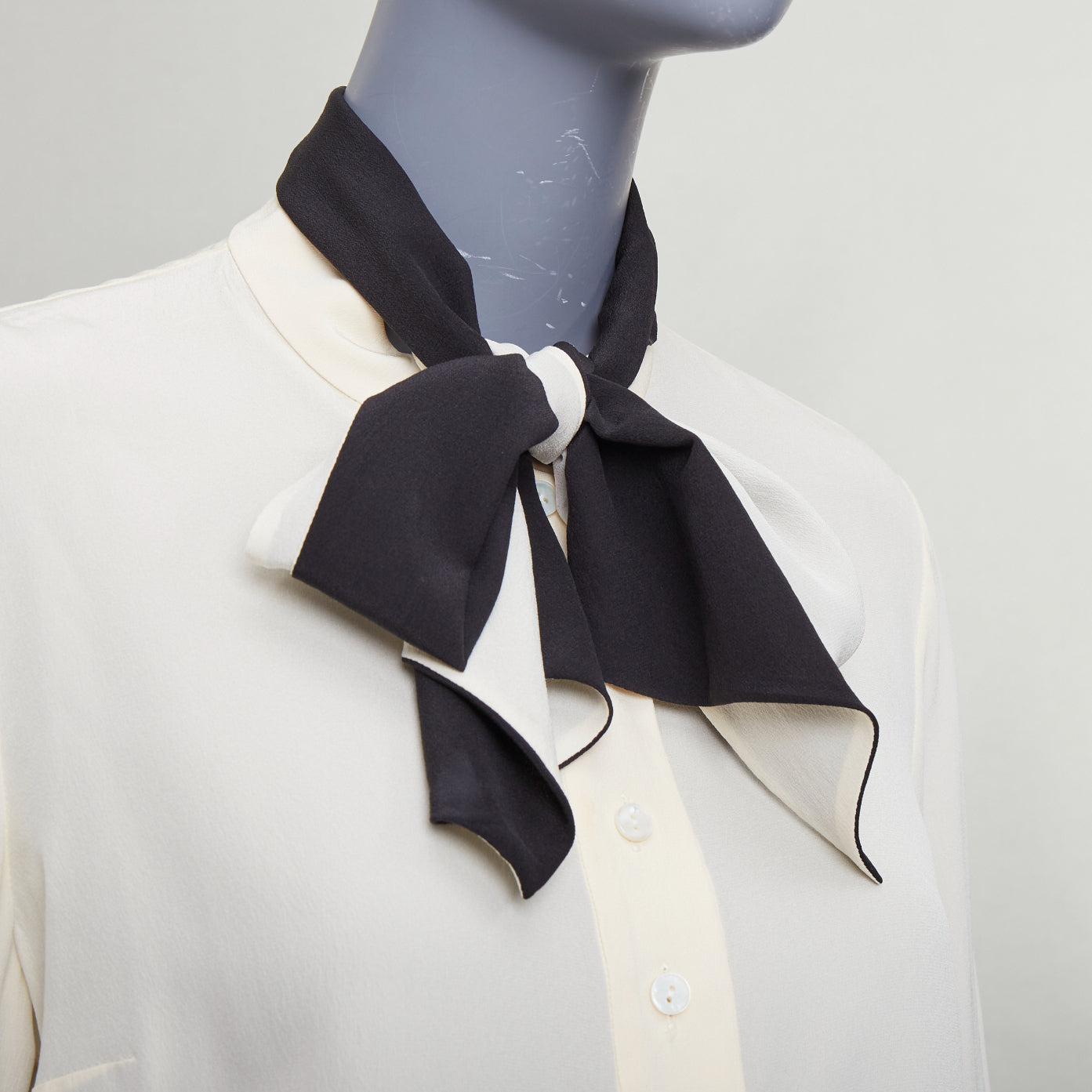 Lanvin Contrast Tie Blouse - Back view