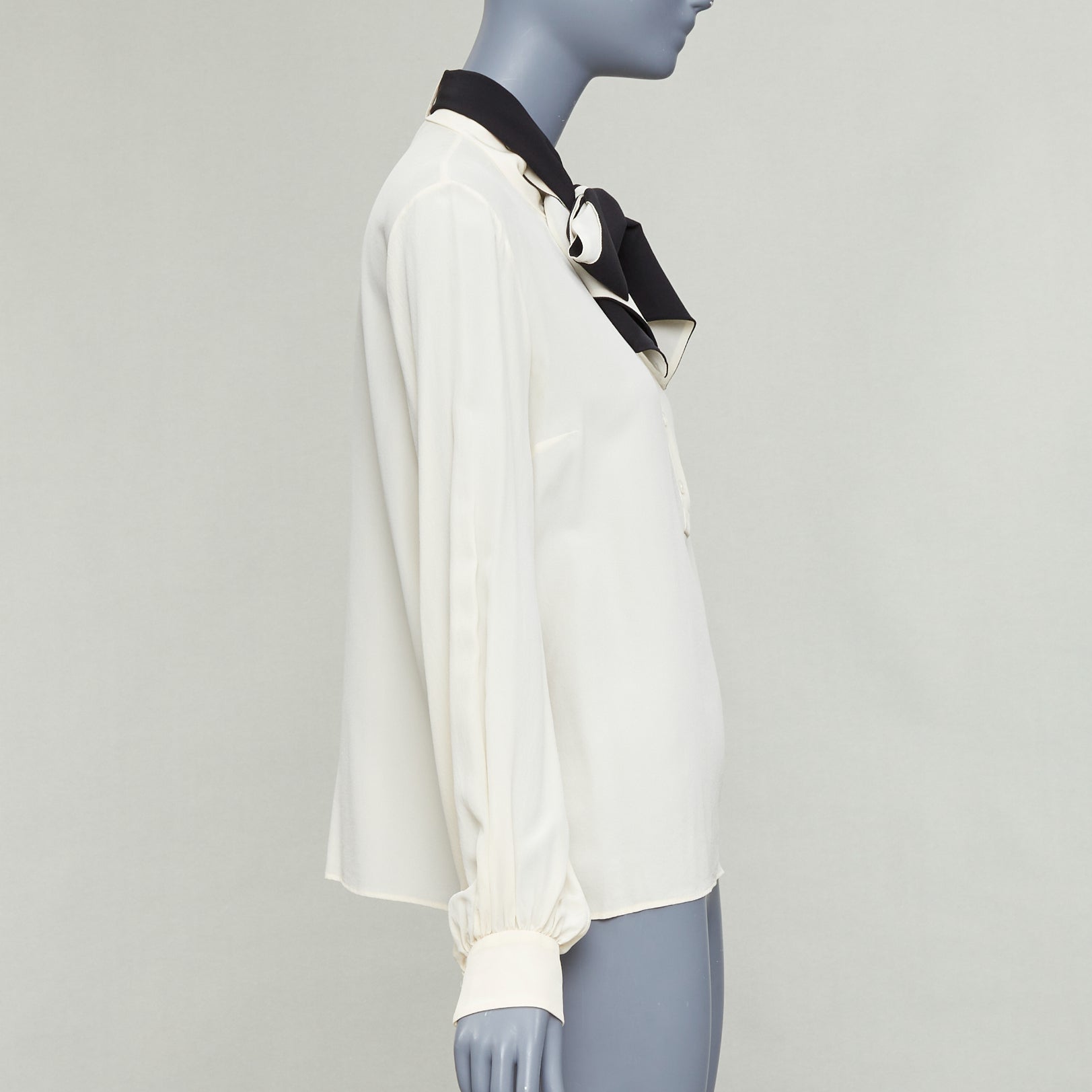 Lanvin Contrast Tie Blouse - 4