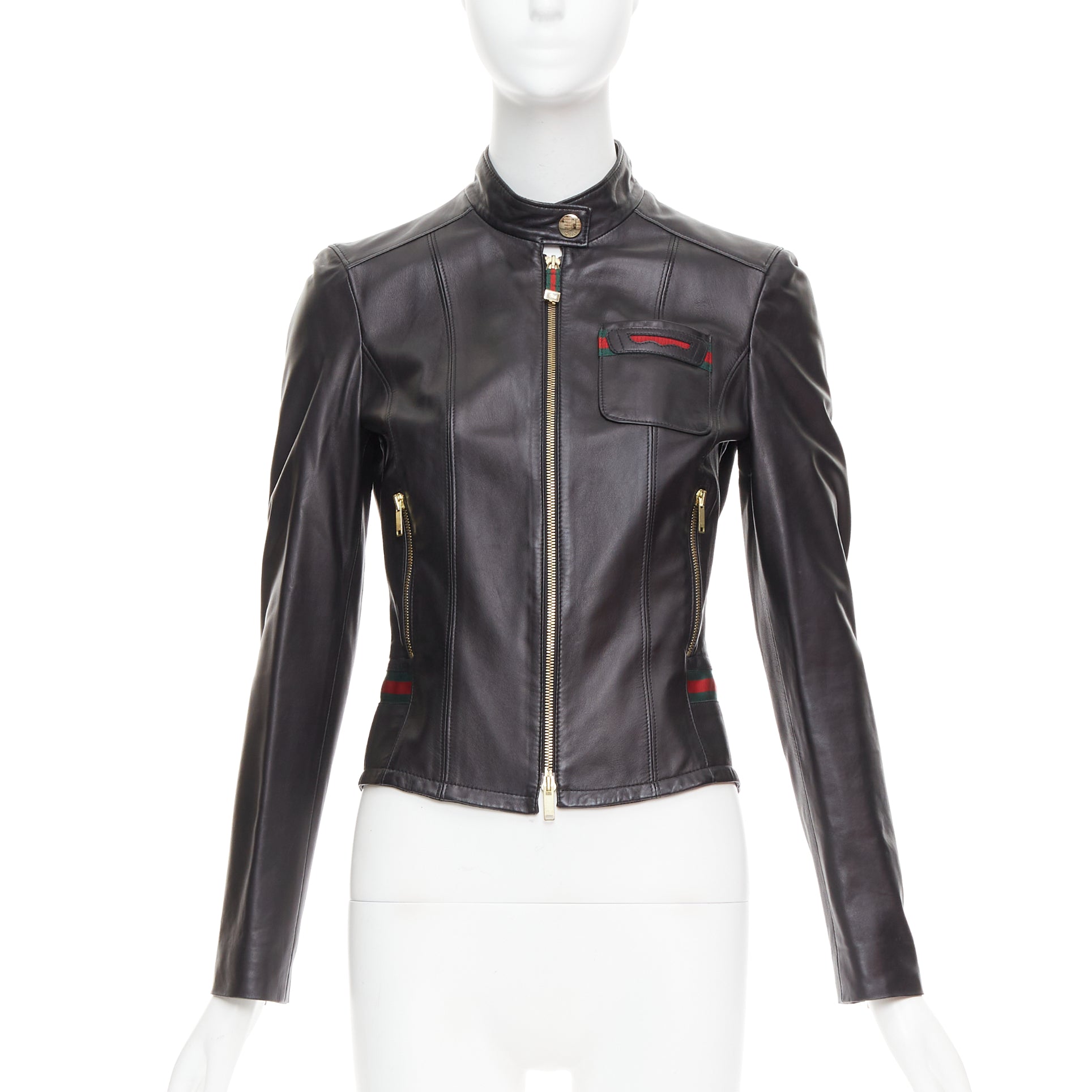 Gucci Web Trim Moto Jacket