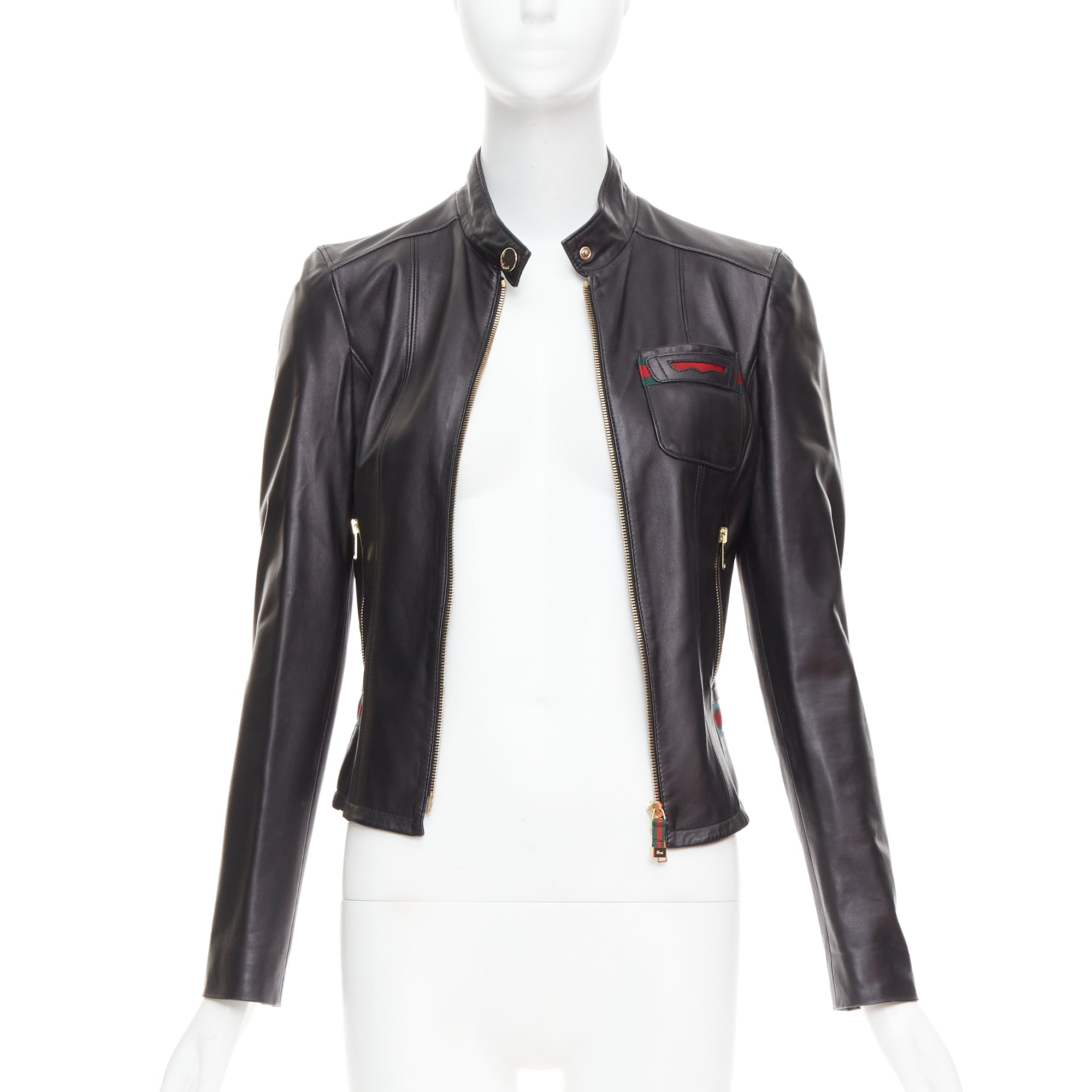 Gucci Web Trim Moto Jacket - Image 6