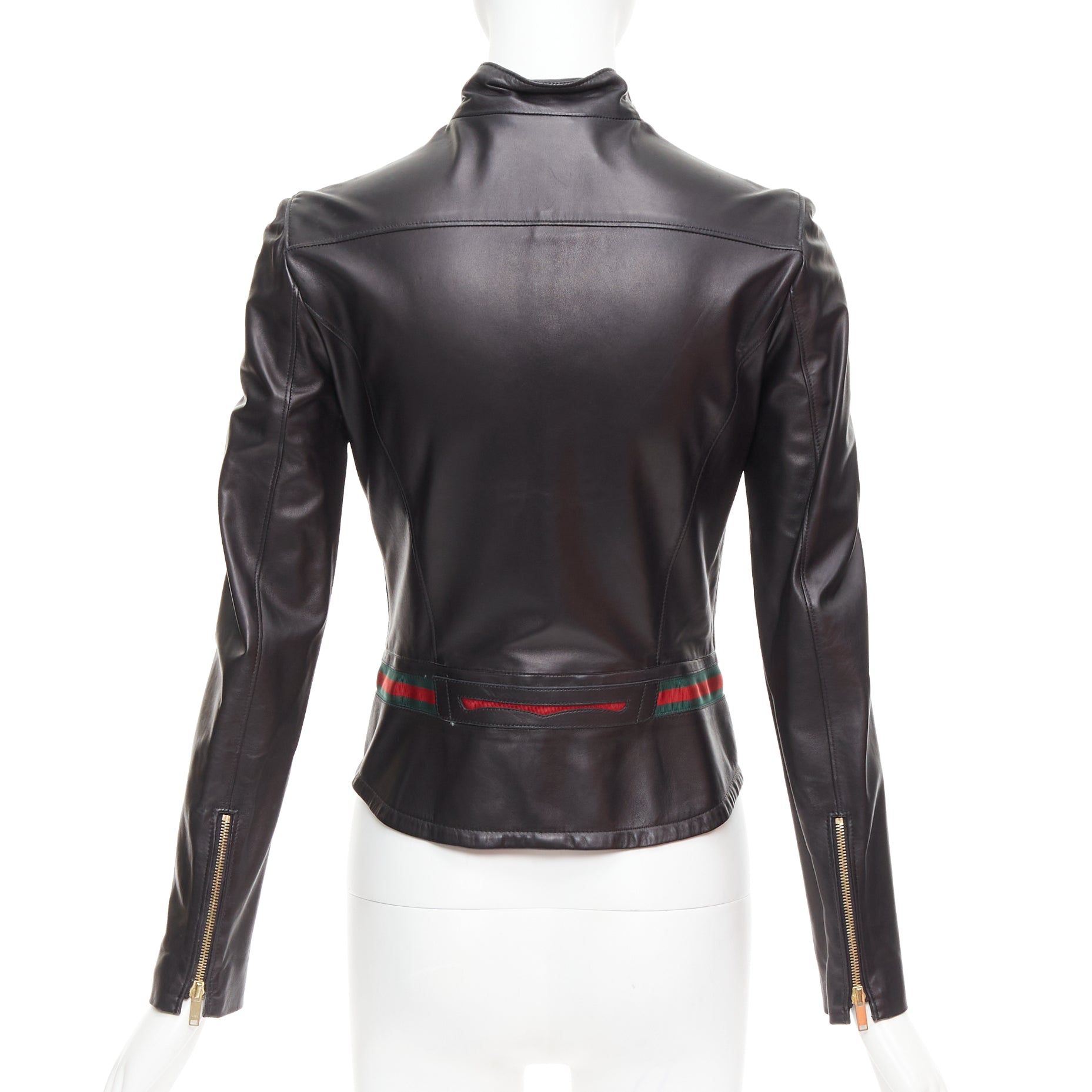 Gucci Web Trim Moto Jacket - Detail 1