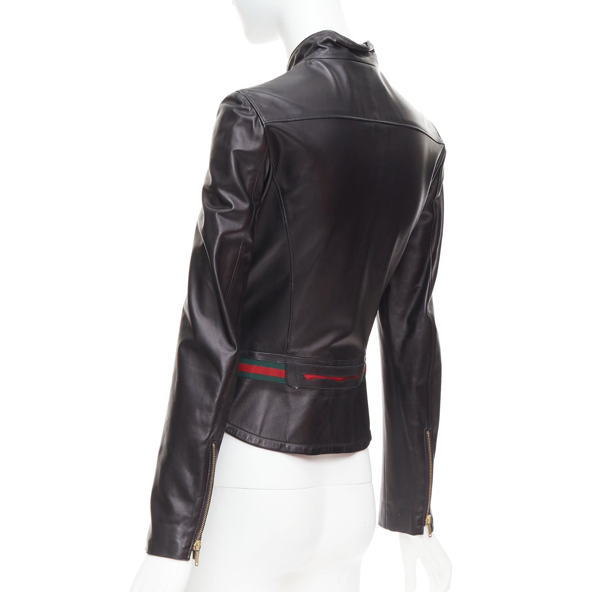 Gucci Web Trim Moto Jacket - Detail 2