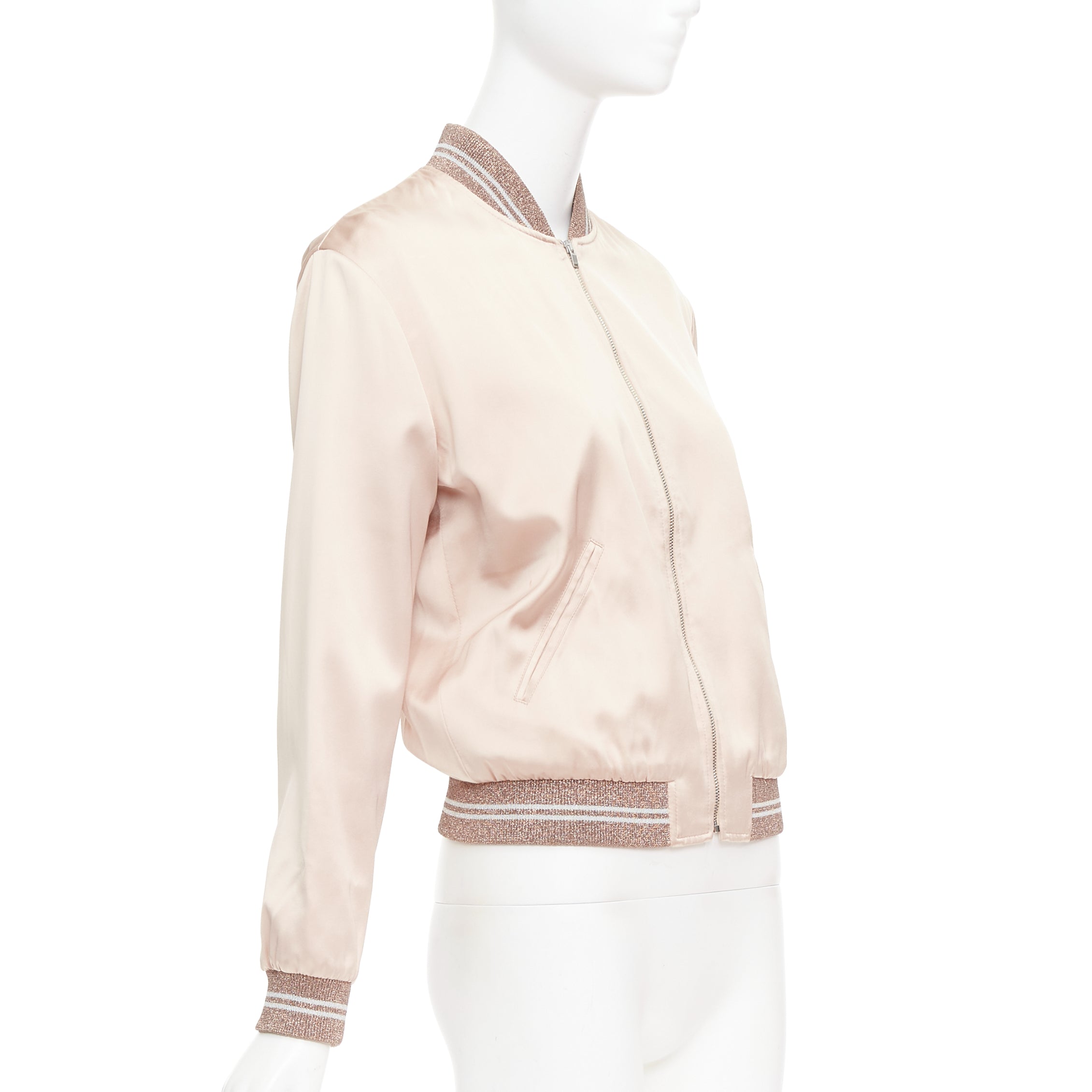 Saint Laurent Satin Sequin Love Bomber - 4