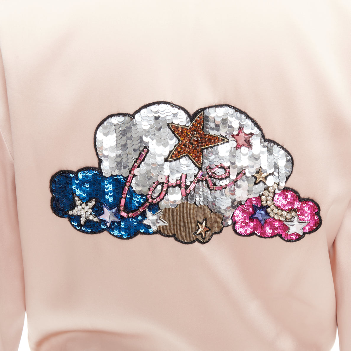 Saint Laurent Satin Sequin Love Bomber - Detail 2