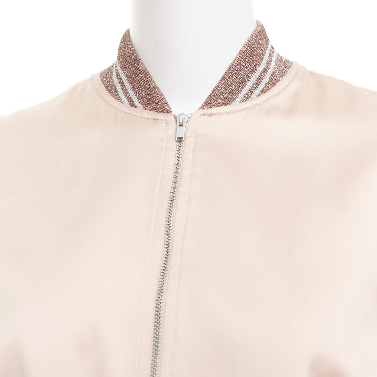 Saint Laurent Satin Sequin Love Bomber - Image 10