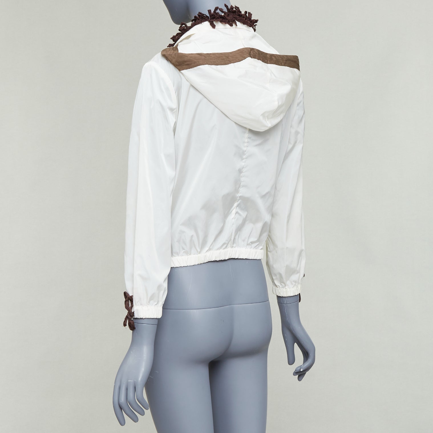 Miu Miu Brown Ruffle Windbreaker - Detail 2