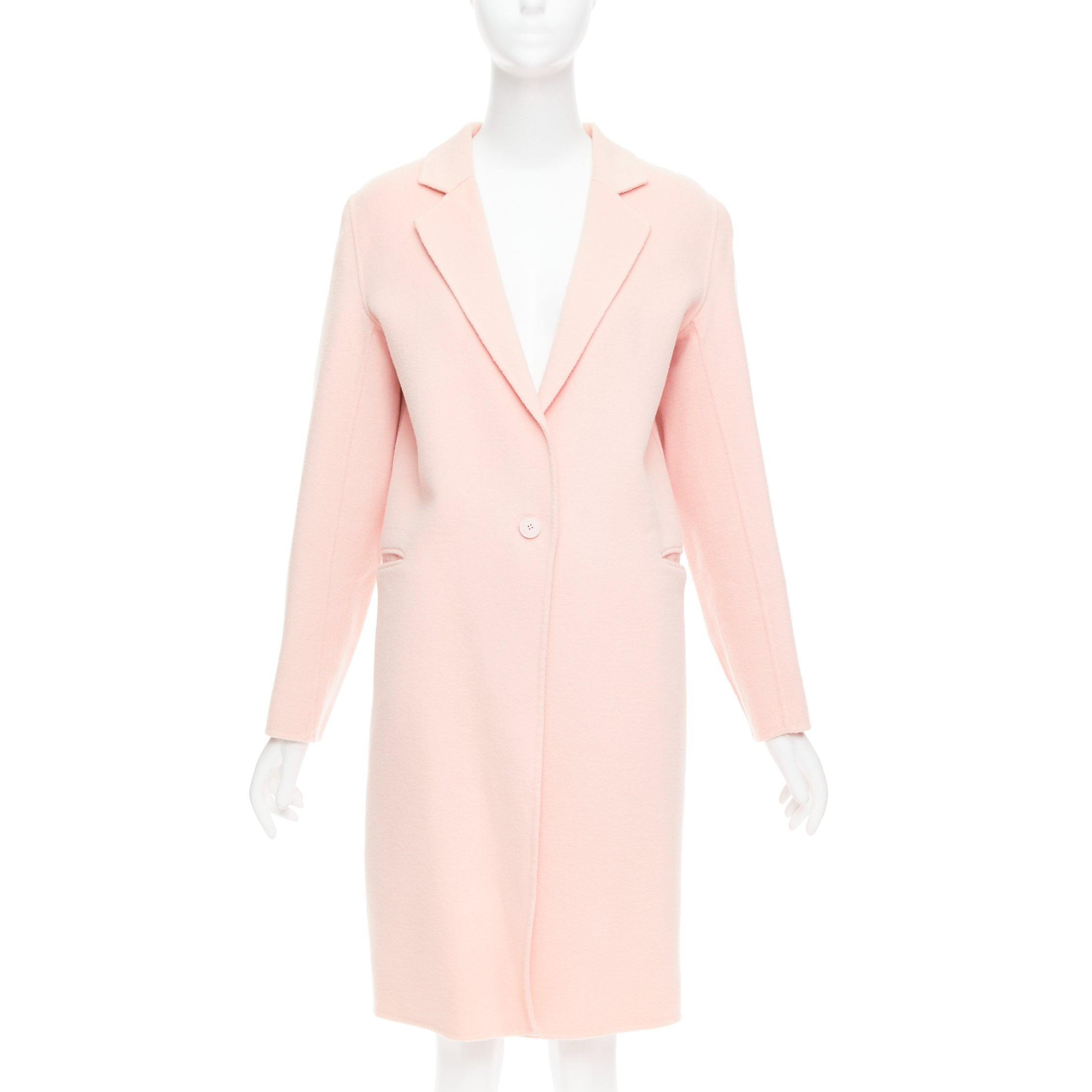Sandro Pink Notched Collar Coat - Back view