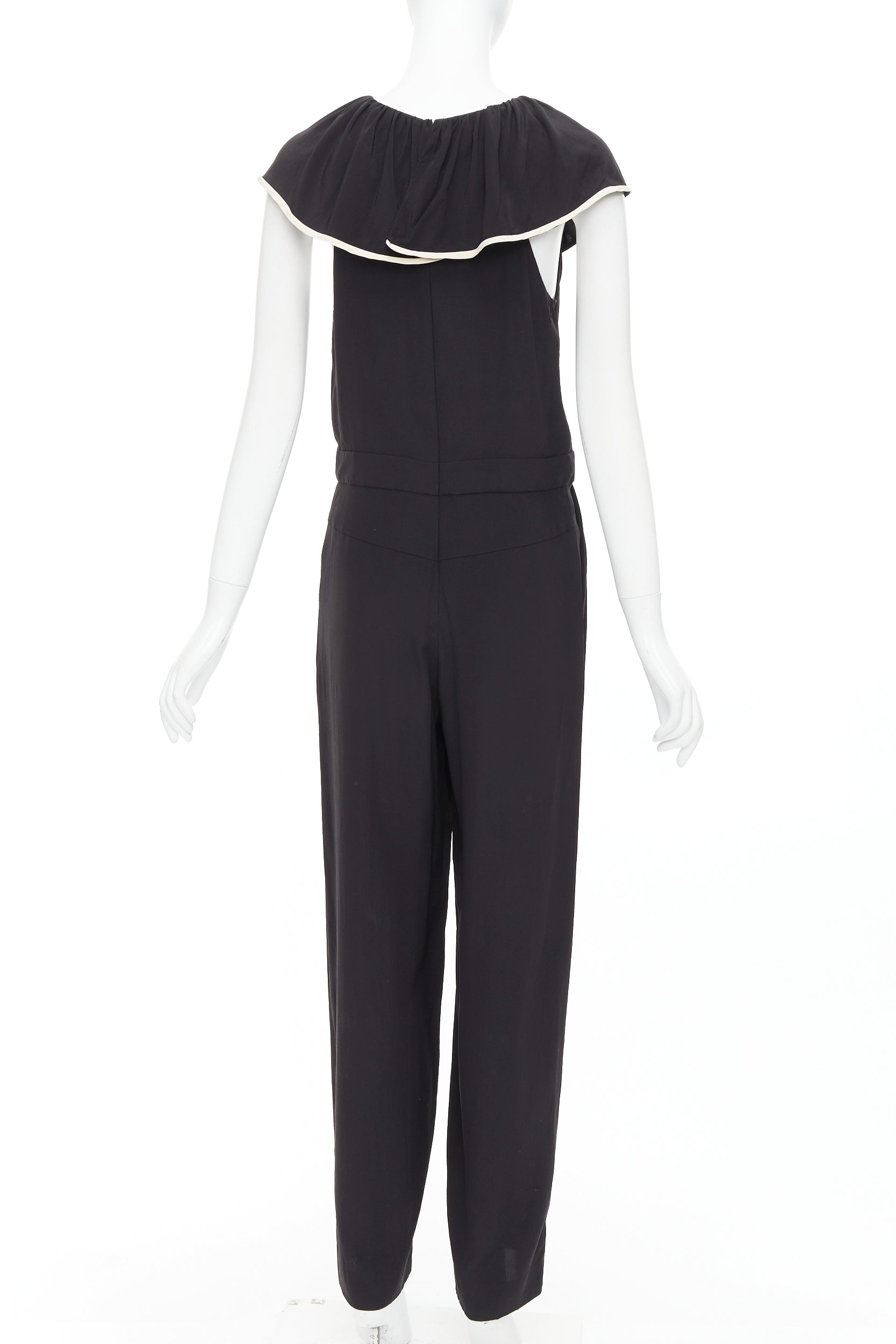 Chloe Silk Ruffle Jumpsuit - Side view