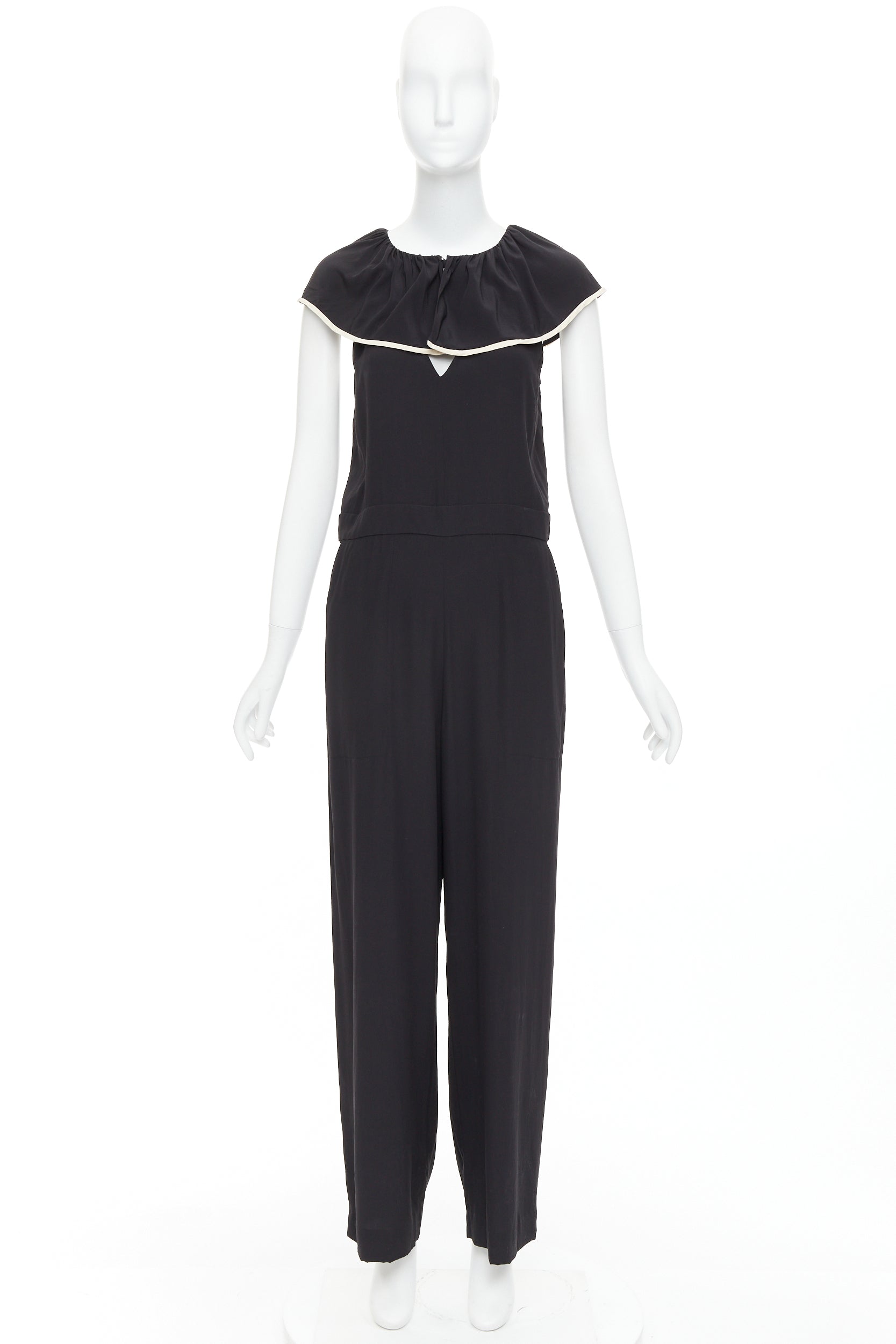 Chloe Silk Ruffle Jumpsuit - Image 11