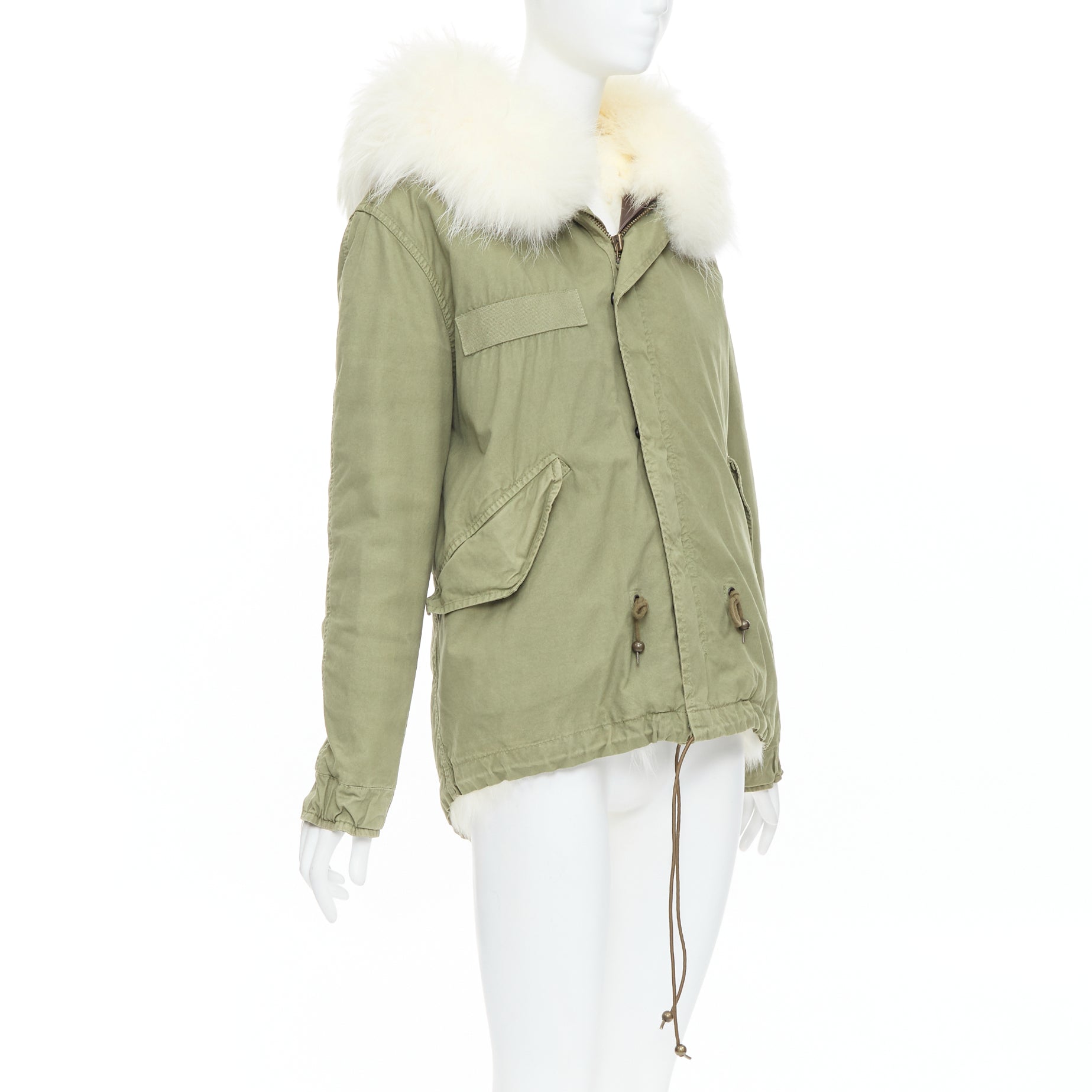 Mr & Mrs Italy Fur Lined Green Parka - Image 6