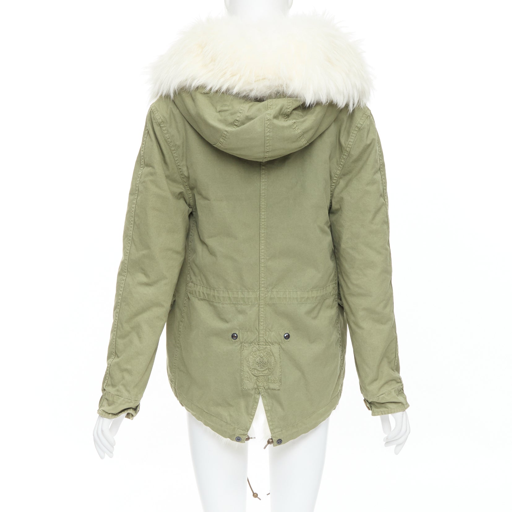 Mr & Mrs Italy Fur Lined Green Parka - Side view