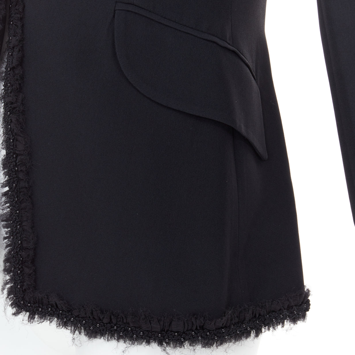 Alexander Mcqueen Beads Ruffle Blazer - Back view