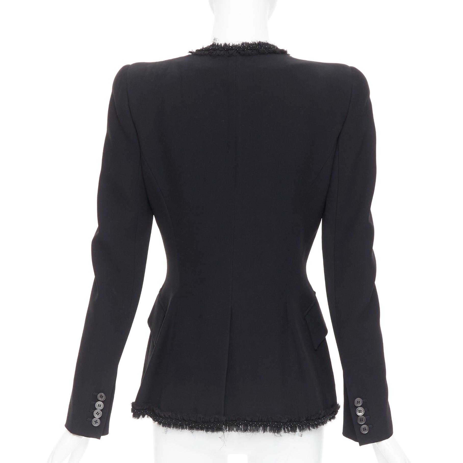 Alexander Mcqueen Beads Ruffle Blazer - Side view