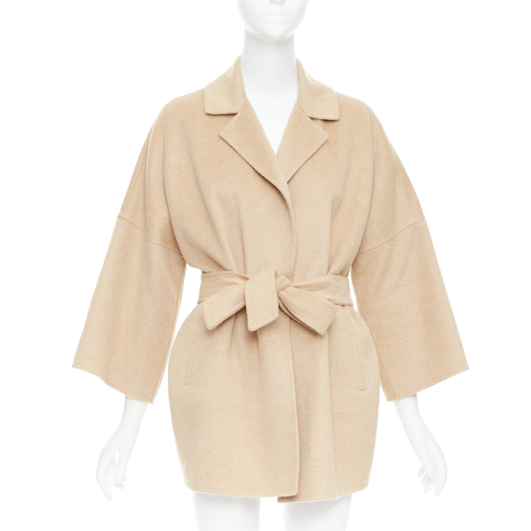 Max Mara Camel Cashmere Belted Coat