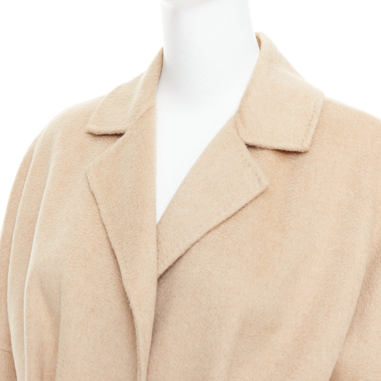 Max Mara Camel Cashmere Belted Coat - Back view