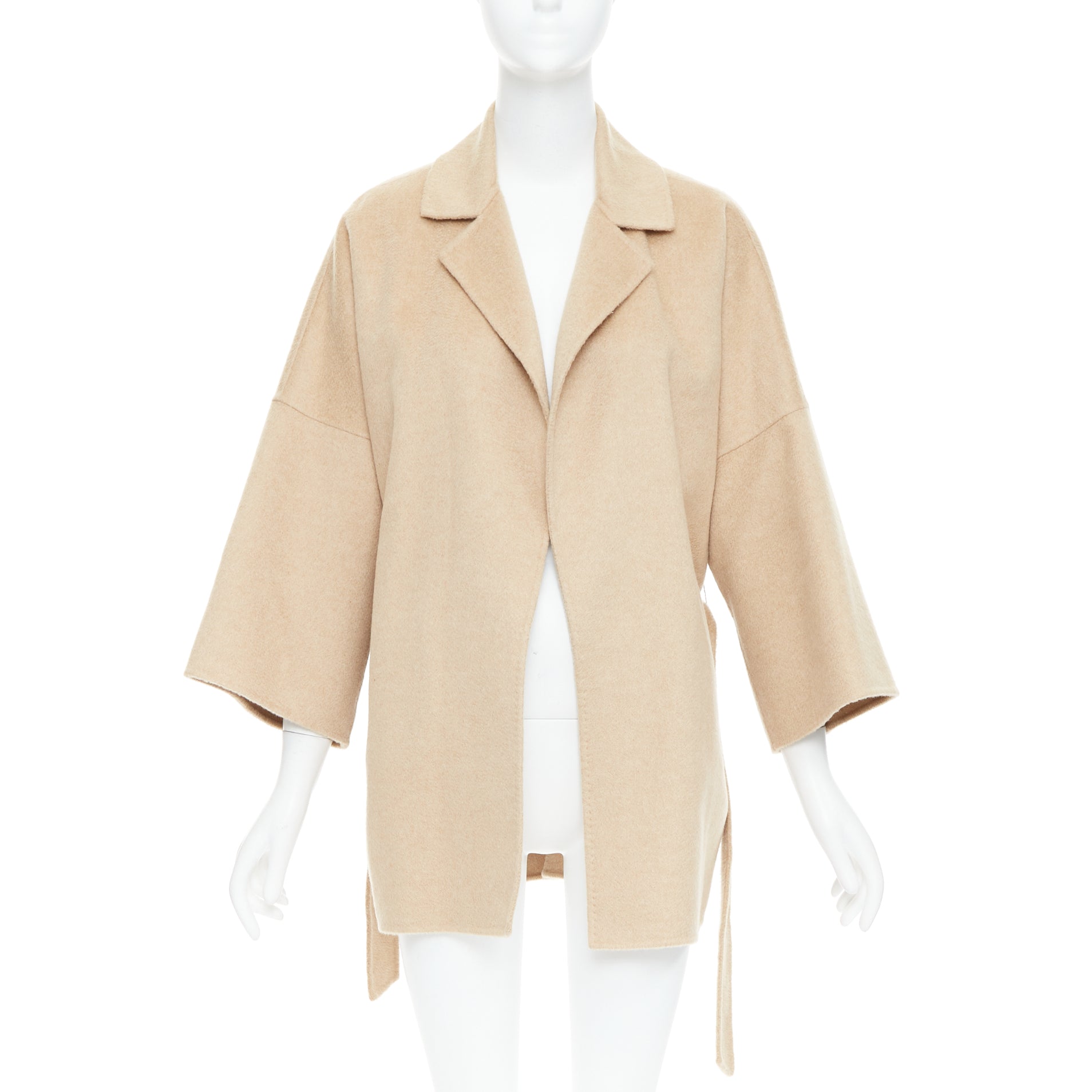 Max Mara Camel Cashmere Belted Coat - Image 6