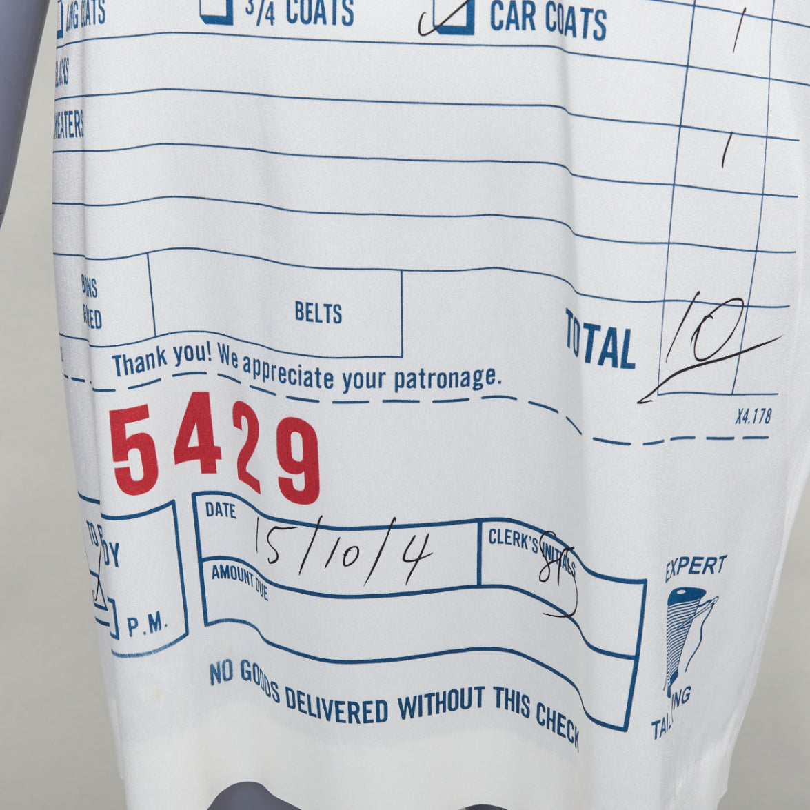 Moschino Receipt Print Dress - Back view