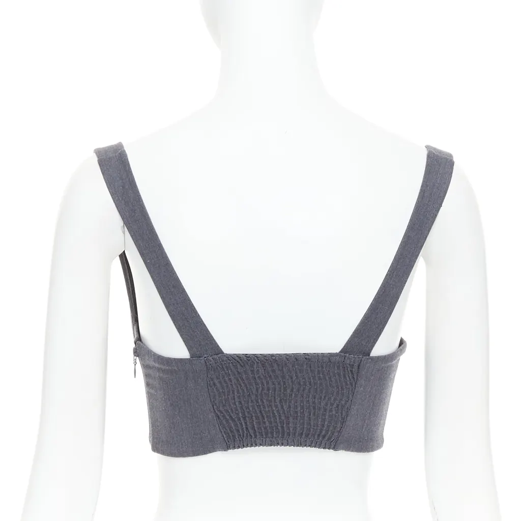 La Perla Gold Stud Bustier Grey Wool Very good - Box View