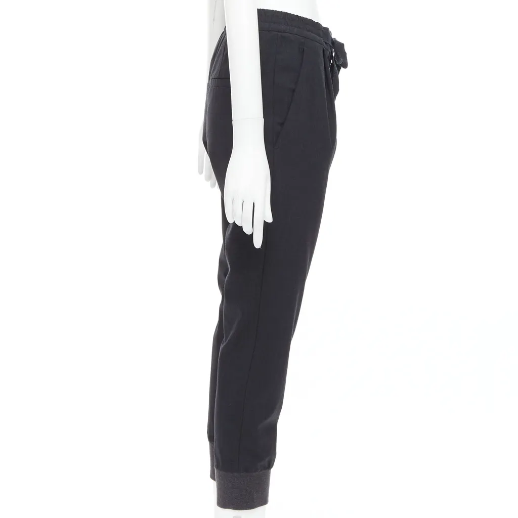 Brunello Cucinelli Relaxed Jogger Pants Grey Wool Very good - Model View