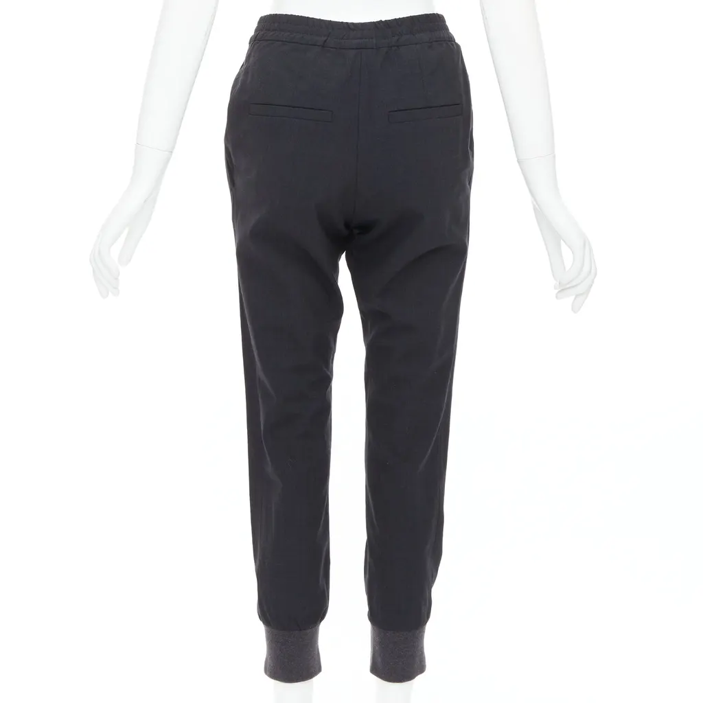 Brunello Cucinelli Relaxed Jogger Pants Grey Wool Very good - Box View