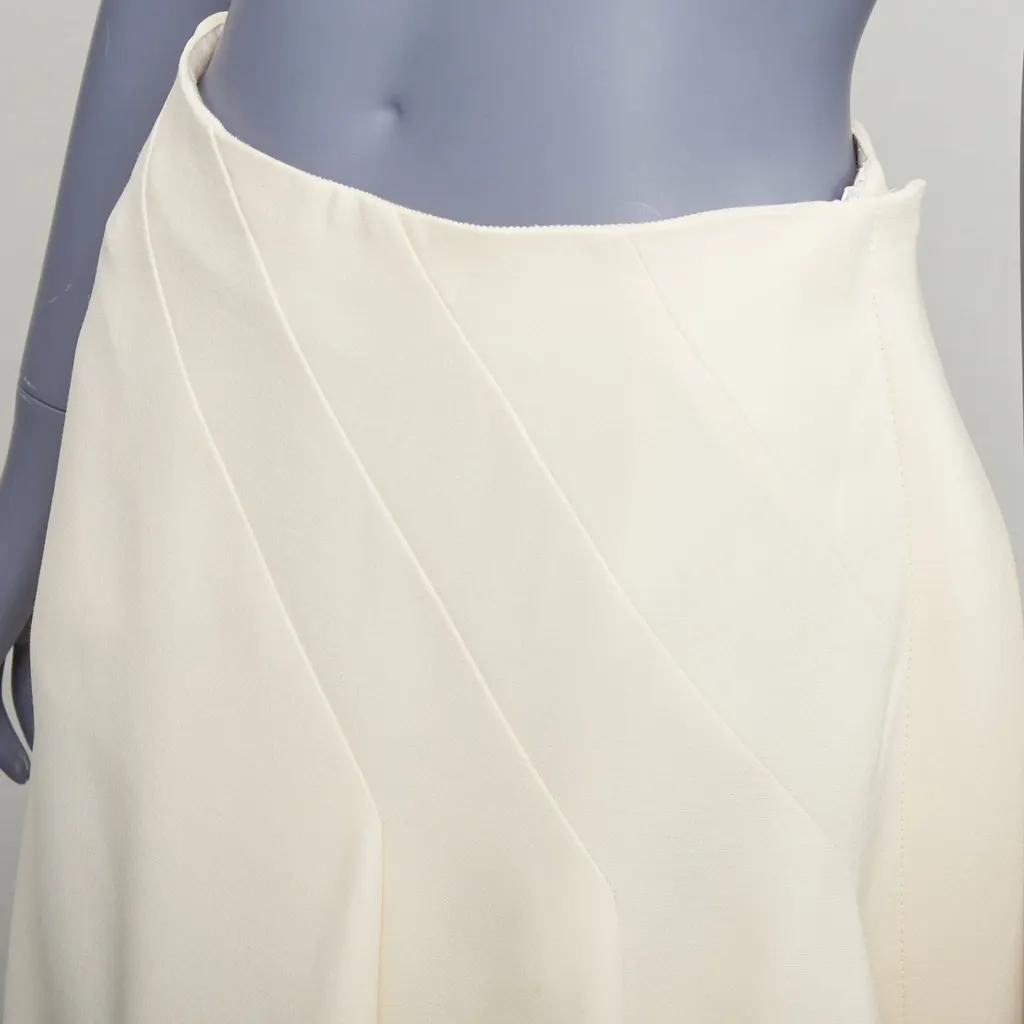 Dior Bias Cut Skirt Beige Wool Fair - Back View