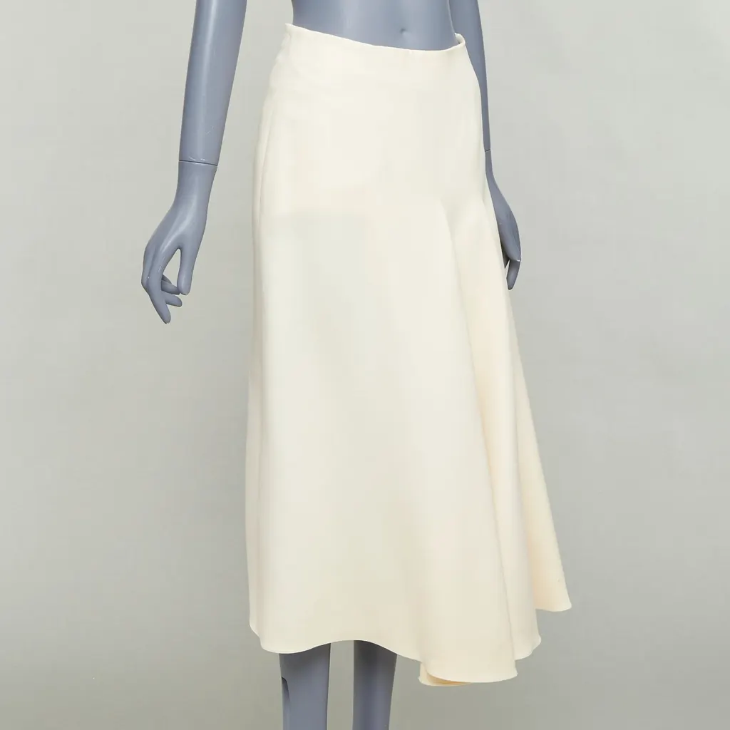 Dior Bias Cut Skirt Beige Wool Fair - Inside View