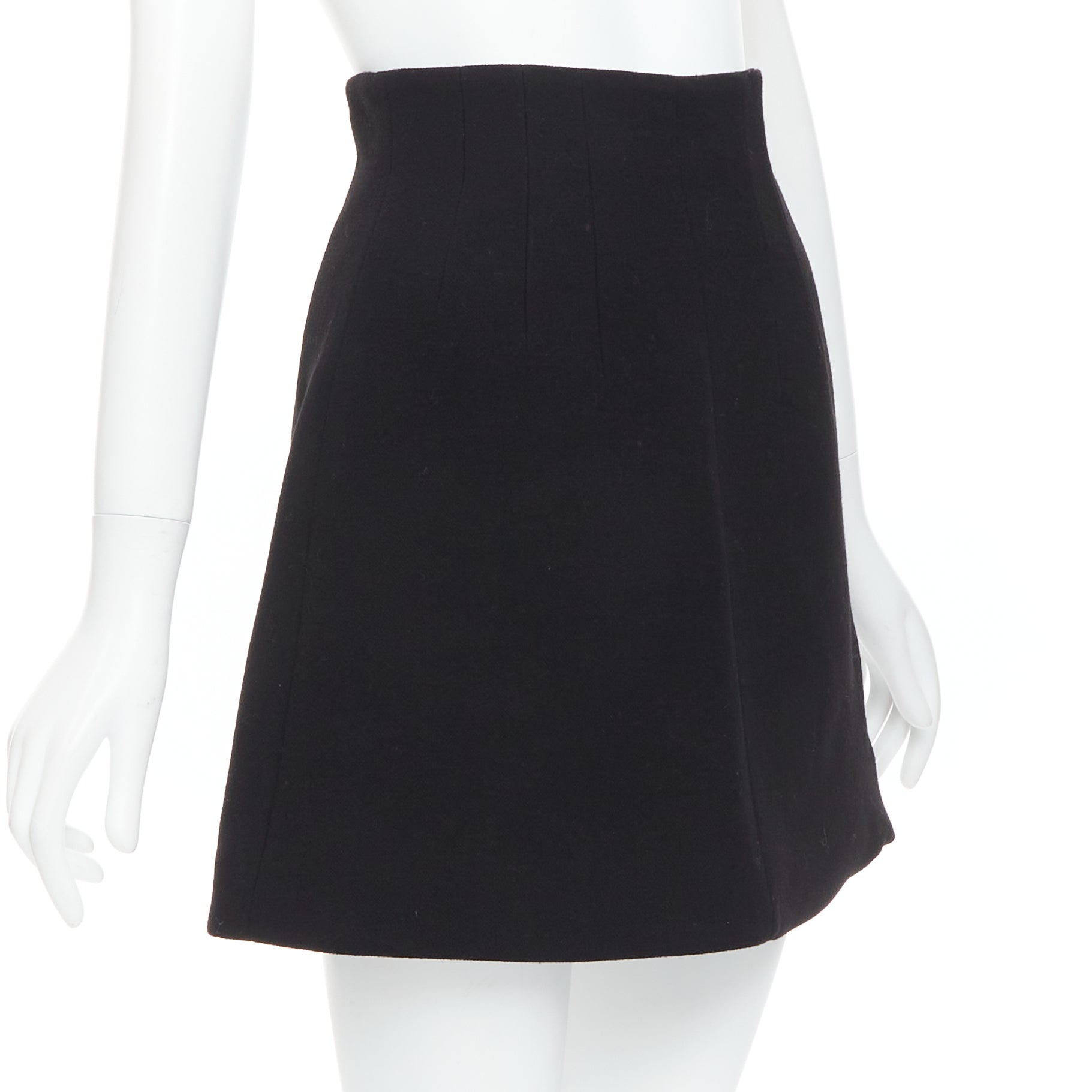Miu Miu Darted Wool Skirt - Image 6