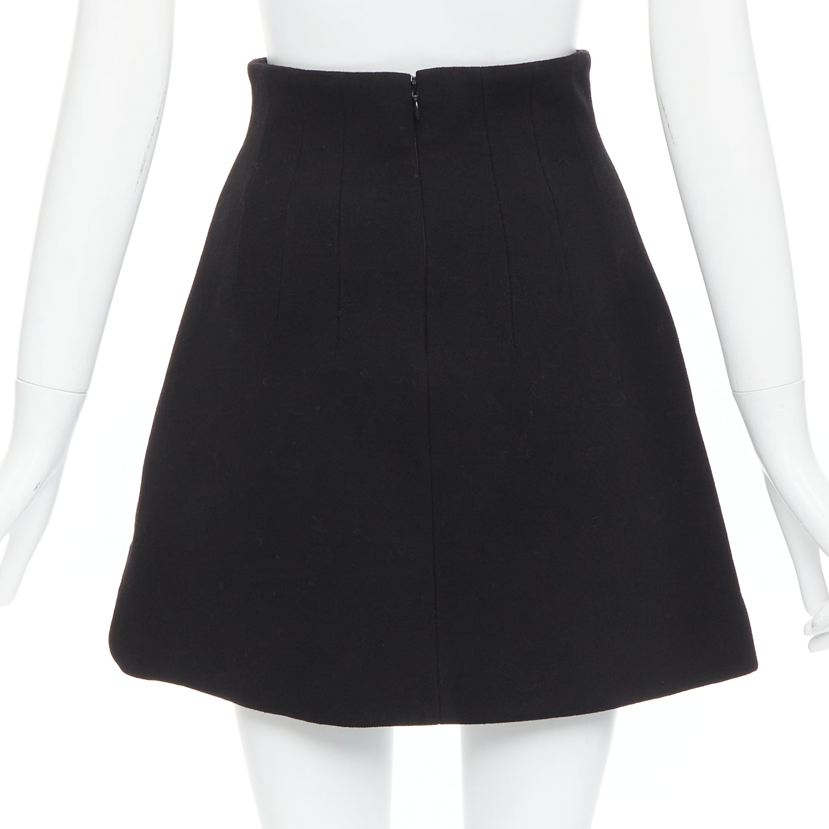 Miu Miu Darted Wool Skirt - Side view