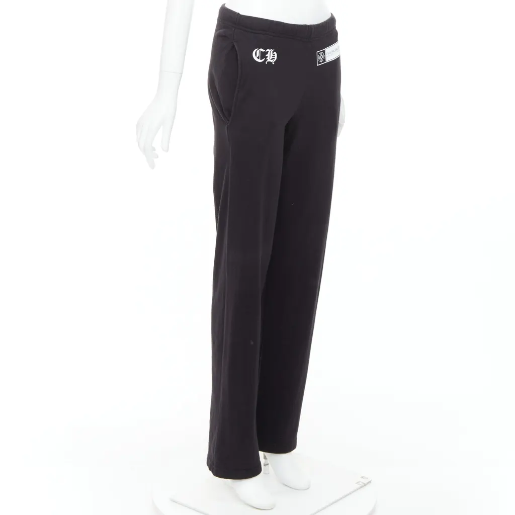 Chrome Hearts Logo Jogger Pants Black Cotton Good - Inside View
