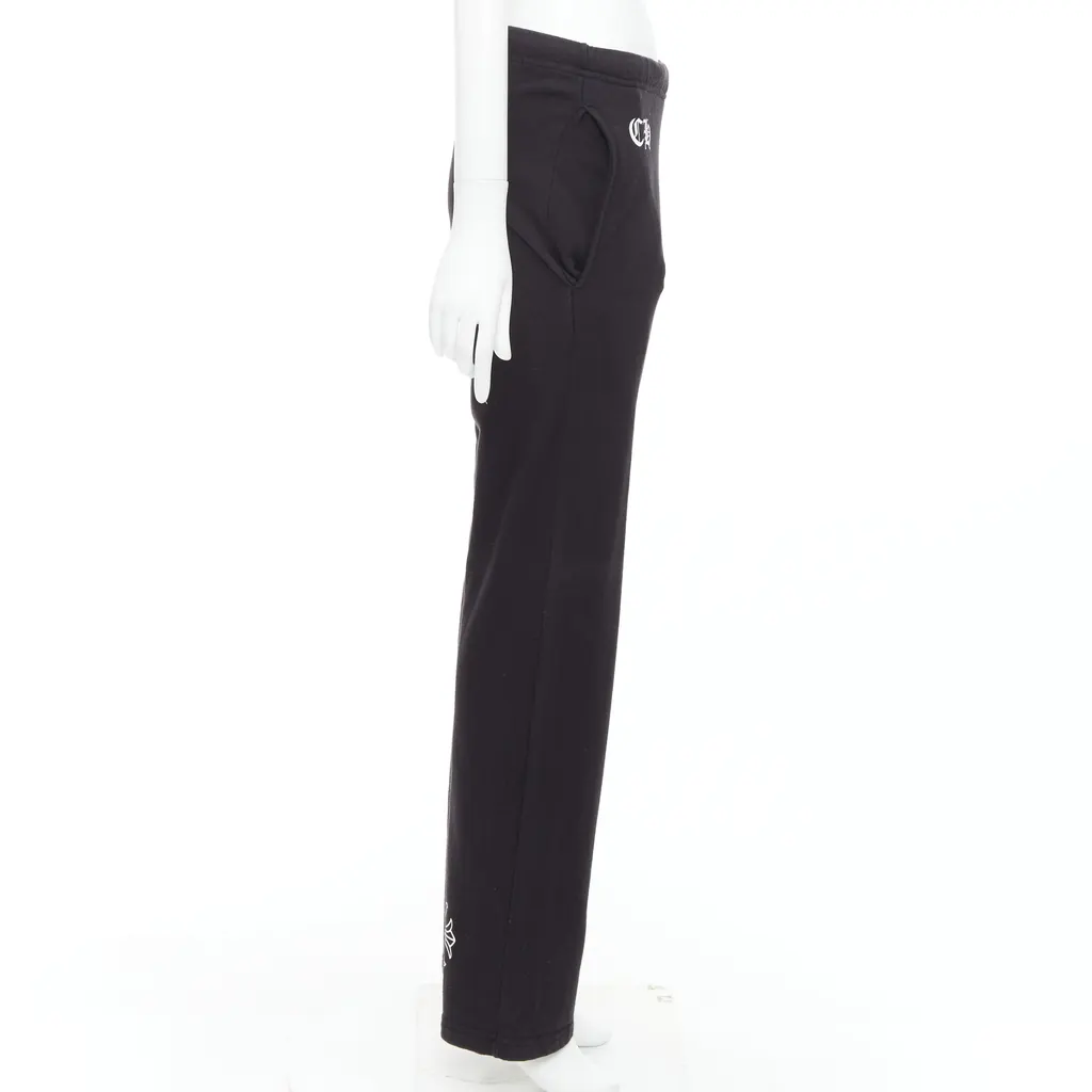 Chrome Hearts Logo Jogger Pants Black Cotton Good - Model View