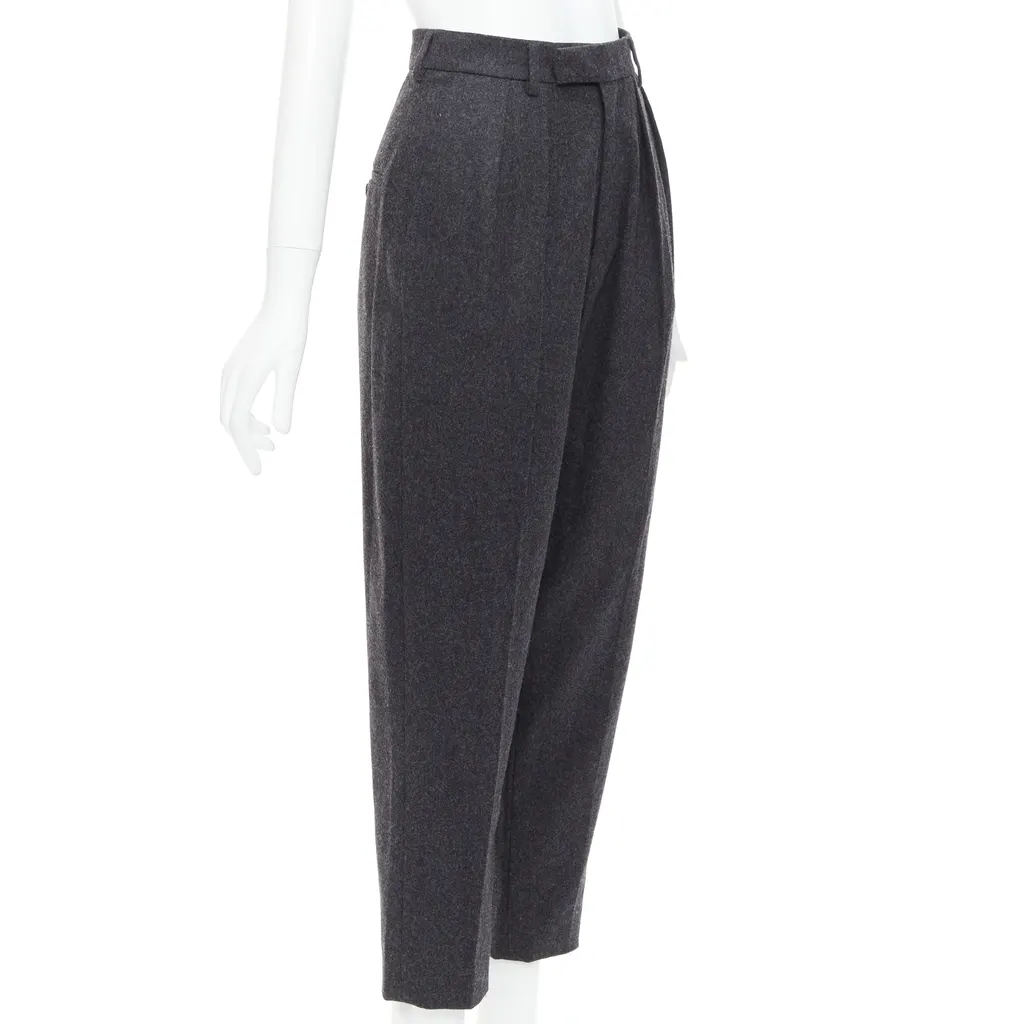 Celine Double Pleat Pants Grey Wool Never worn, with tag - Inside View