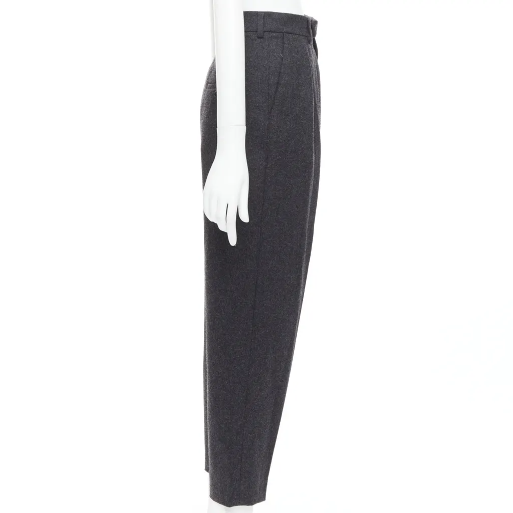 Celine Double Pleat Pants Grey Wool Never worn, with tag - Model View