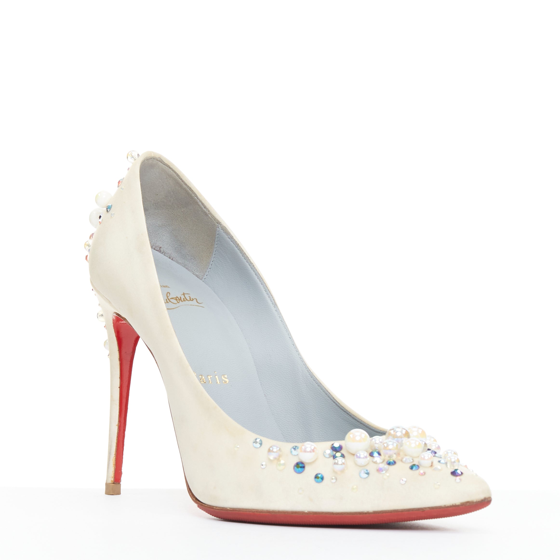 Christian Louboutin Pearl Bridal Pumps