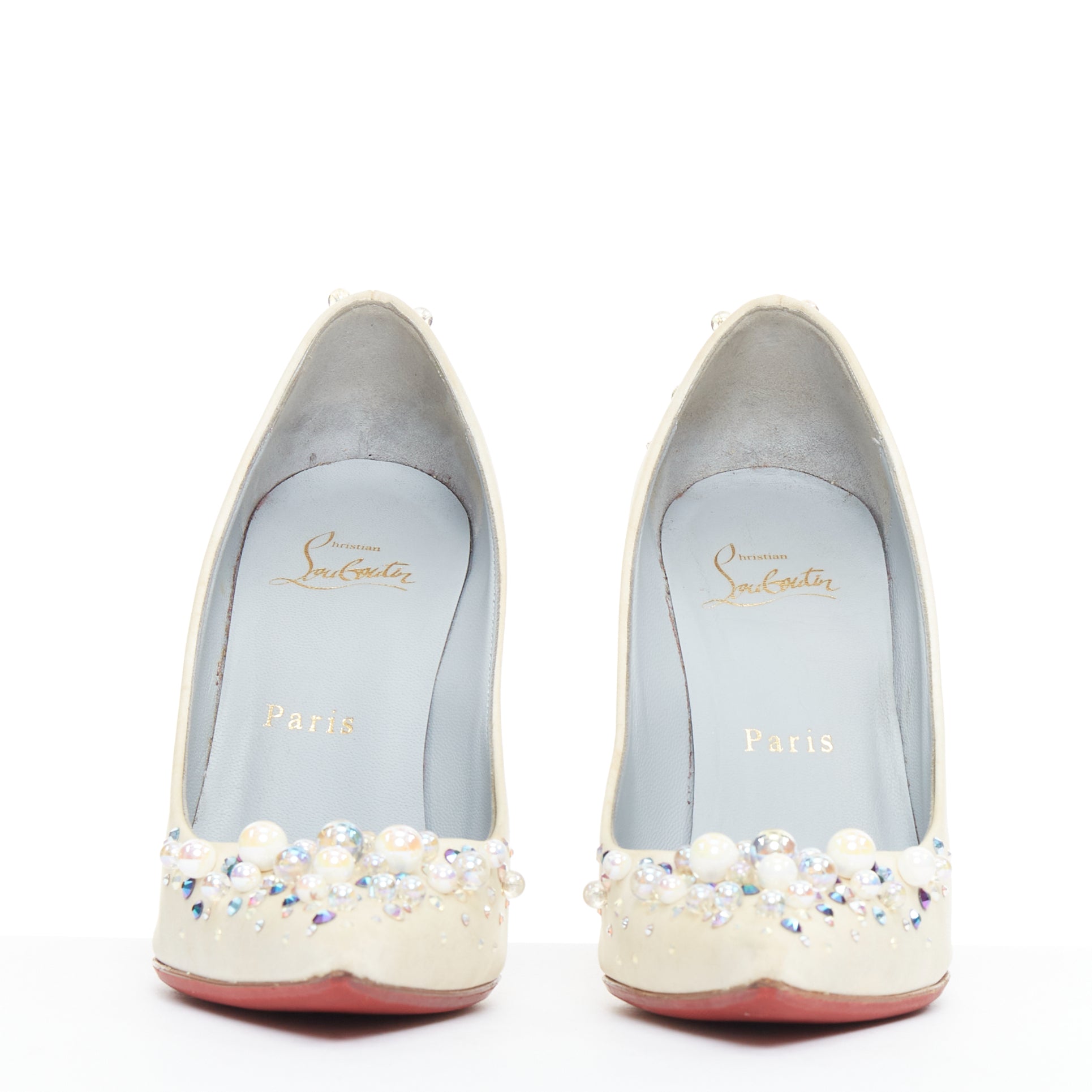 Christian Louboutin Pearl Bridal Pumps - Image 6