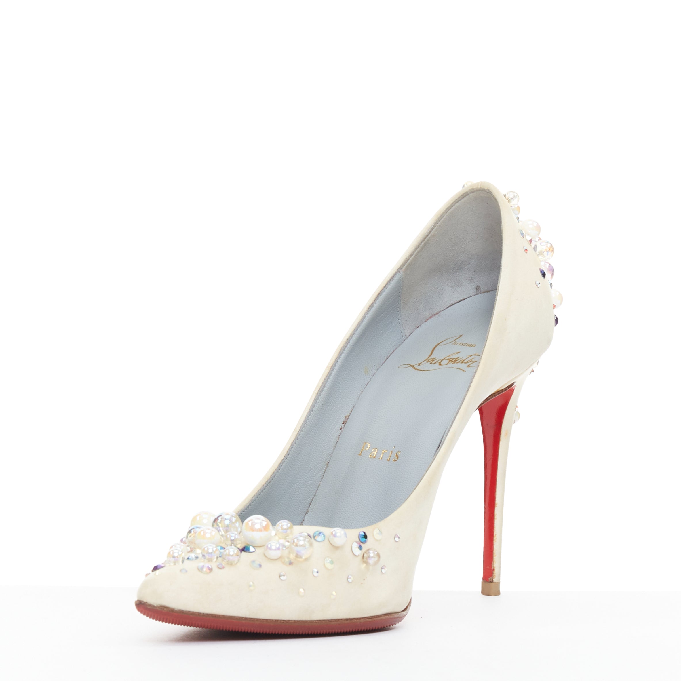 Christian Louboutin Pearl Bridal Pumps - 4