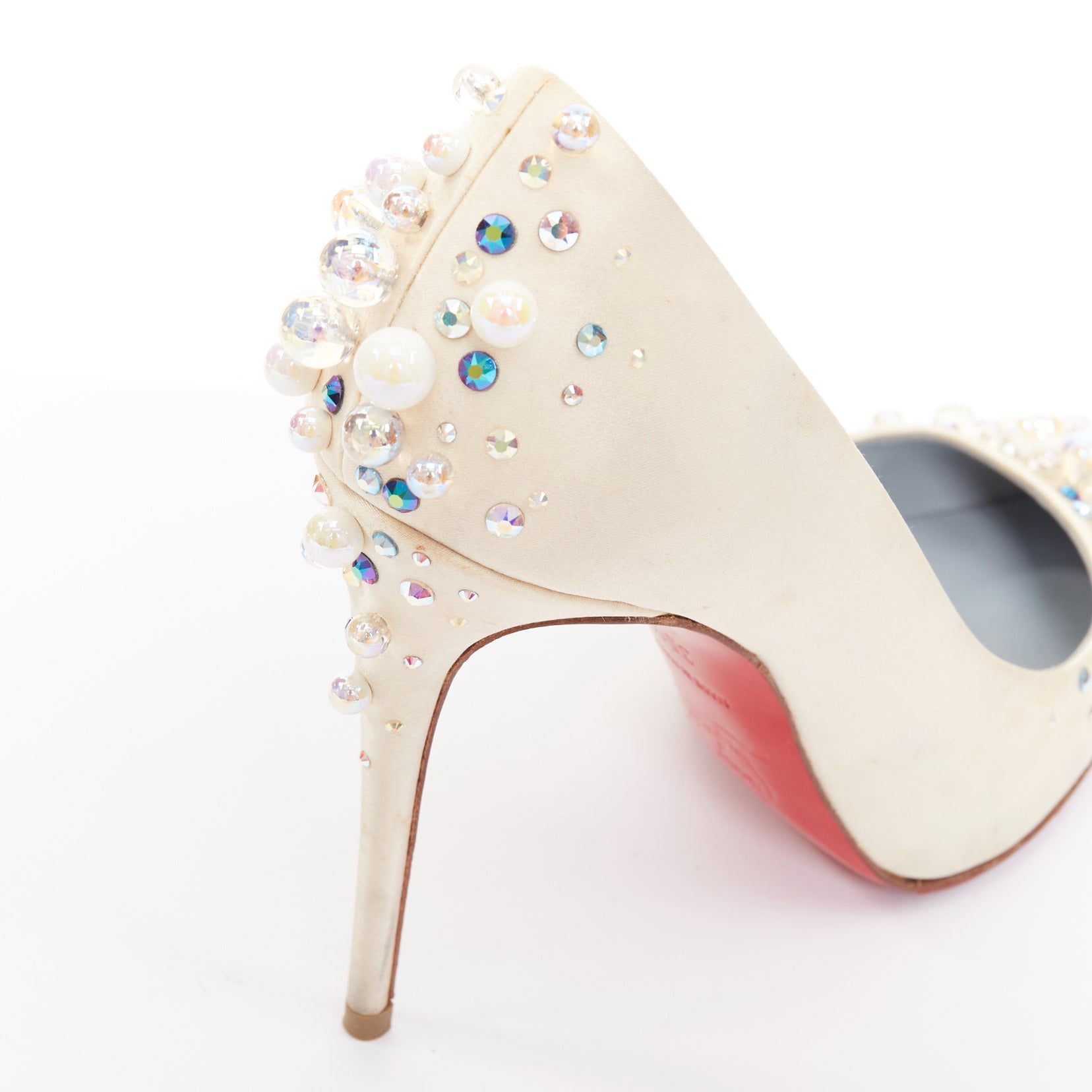 Christian Louboutin Pearl Bridal Pumps - Image 10