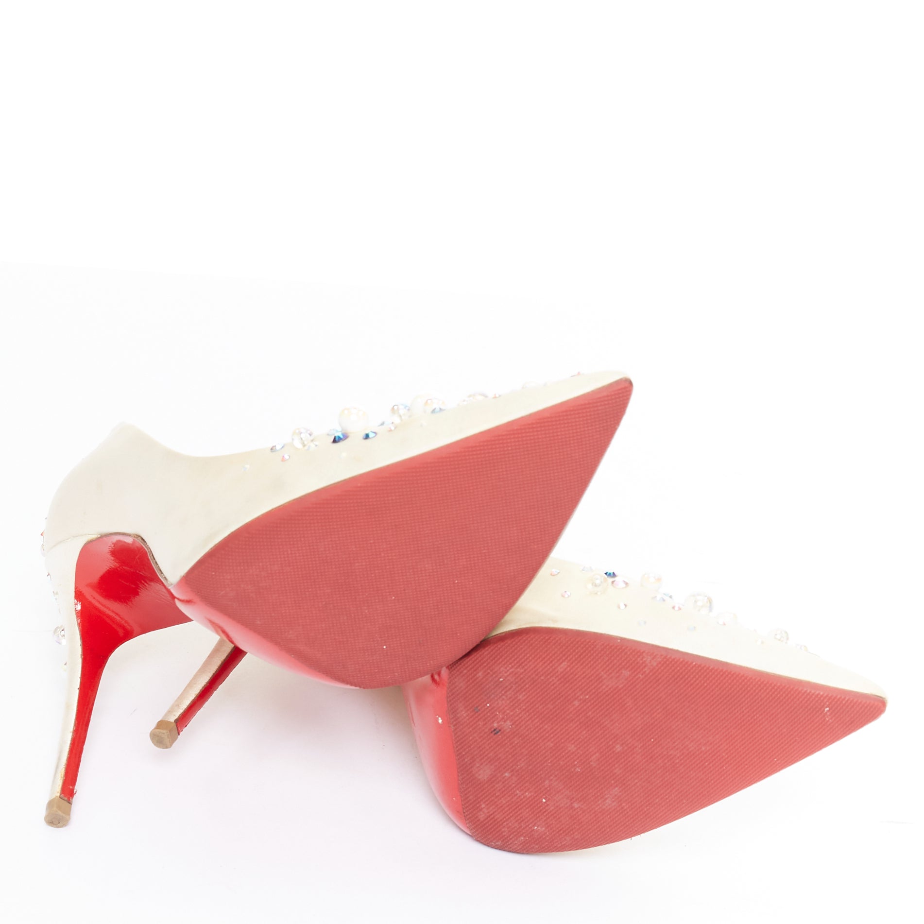 Christian Louboutin Pearl Bridal Pumps - Image 13