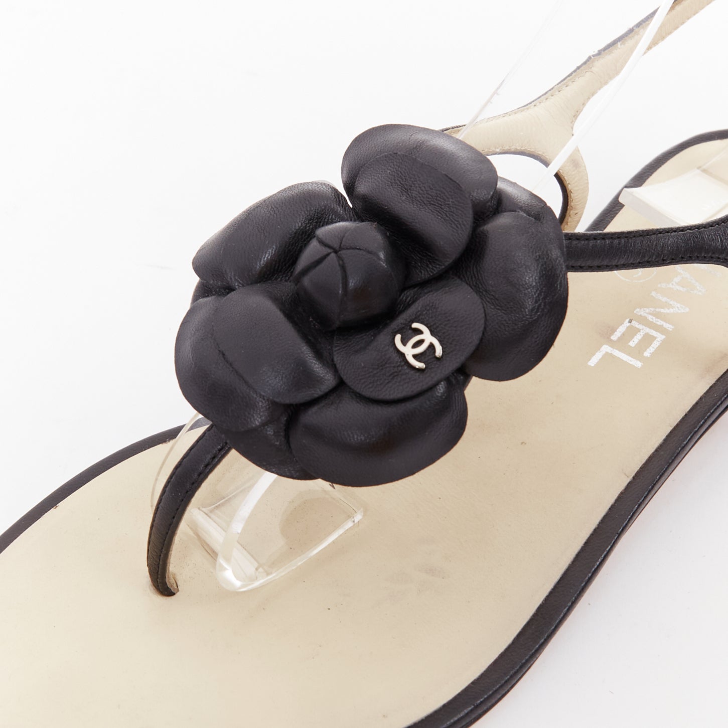 Chanel Camellia T-Strap Sandals - Detail 2