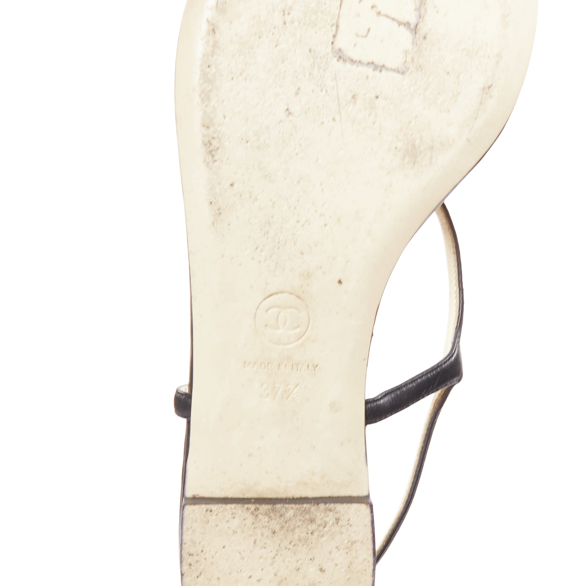 Chanel Camellia T-Strap Sandals - Image 12