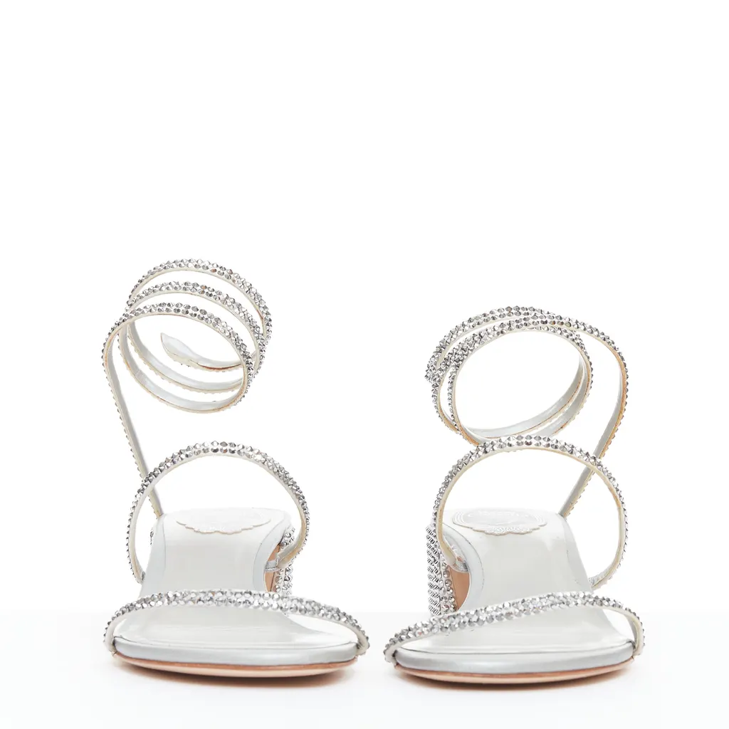 Rene Caovilla Cleo 45 Silver Leather Very good - Inside View