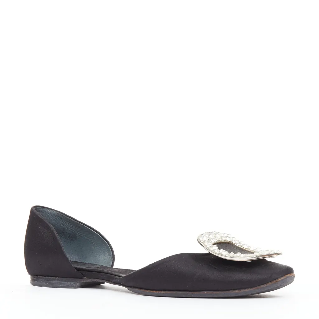 Roger Vivier Chips Strass Black Silk Very good - Inside View
