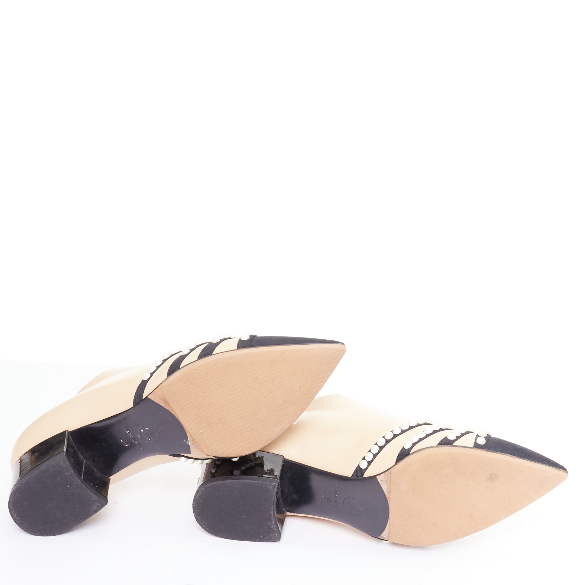 Chanel Pearl Cap Oxfords - Image 13