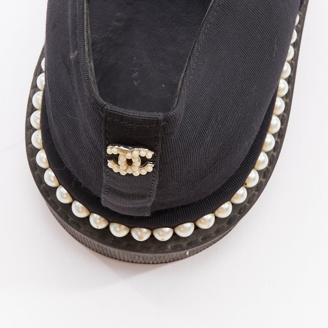 Chanel Pearl Lace Derbies - Image 13