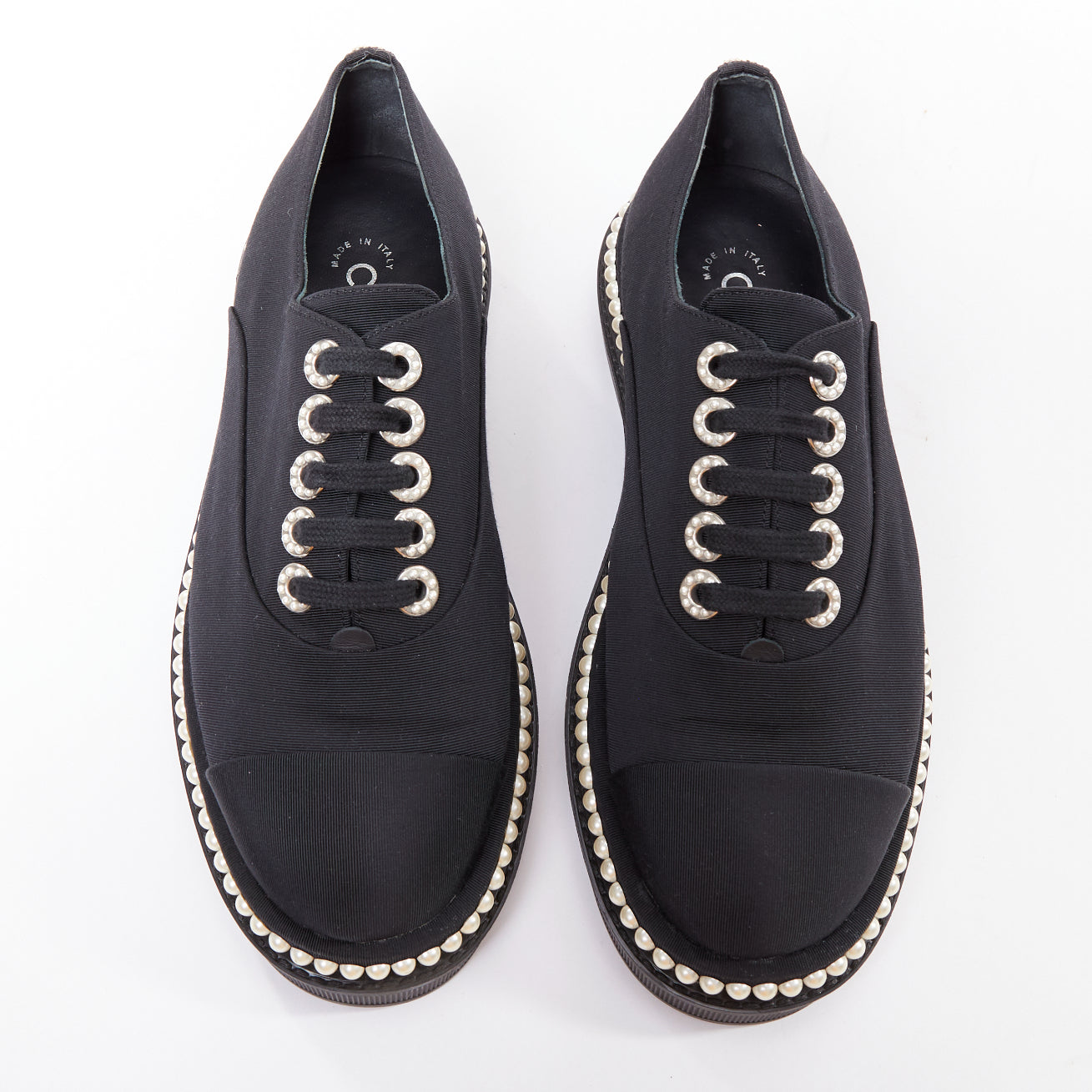 Chanel Pearl Trim Oxfords - Image 6