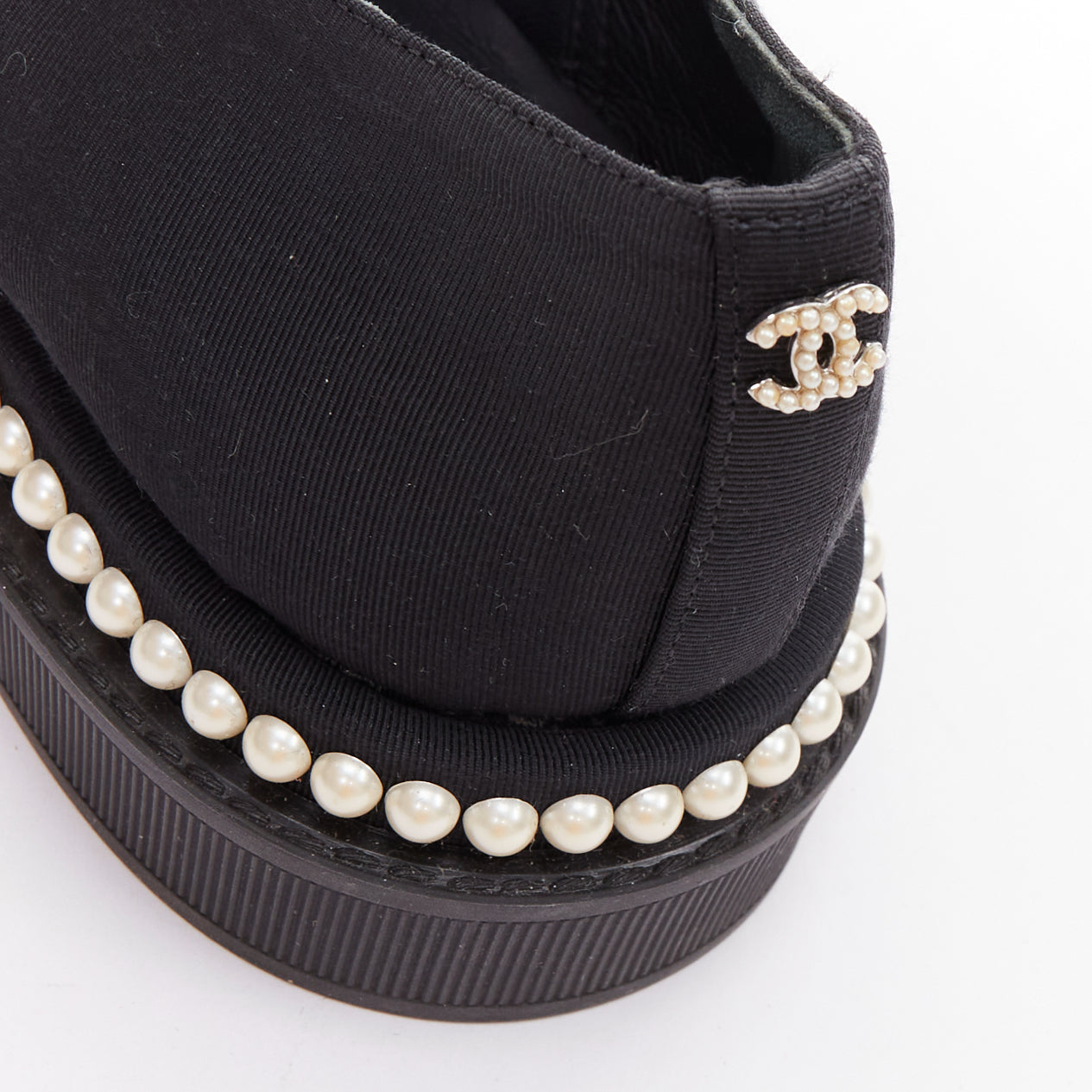 Chanel Pearl Trim Oxfords - Image 10